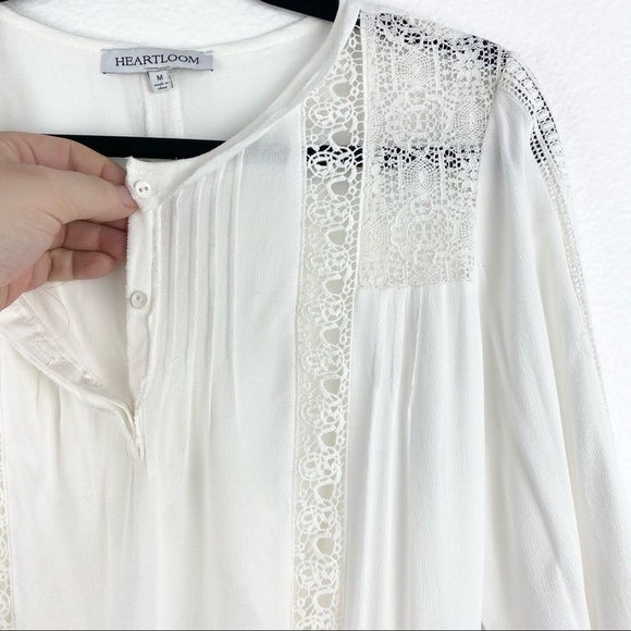 HEARTLOOM White Soma Dress with Lace insets, M - Picture 11 of 12